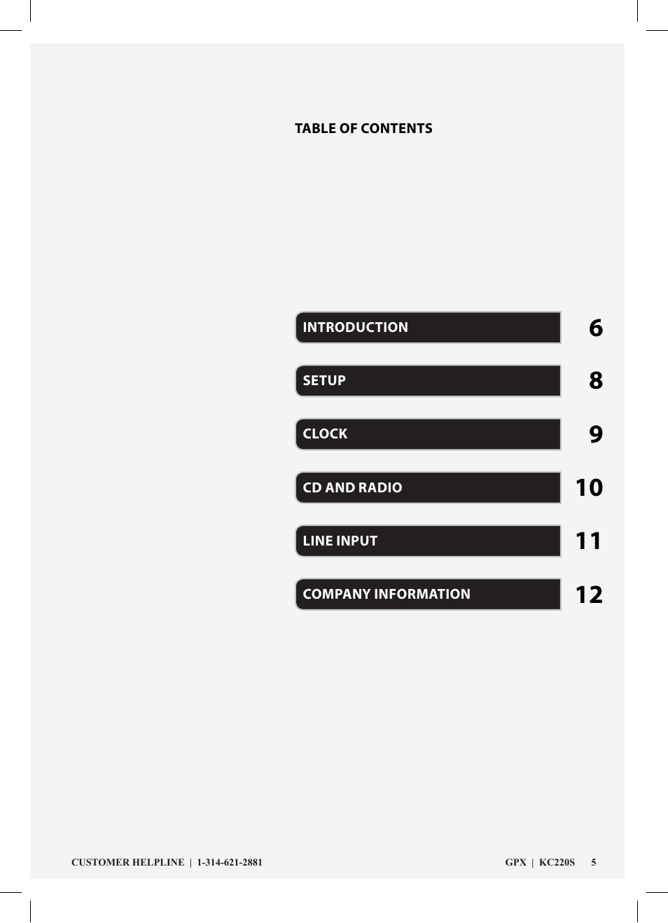 GPX KC220S User Manual | Page 5 / 12