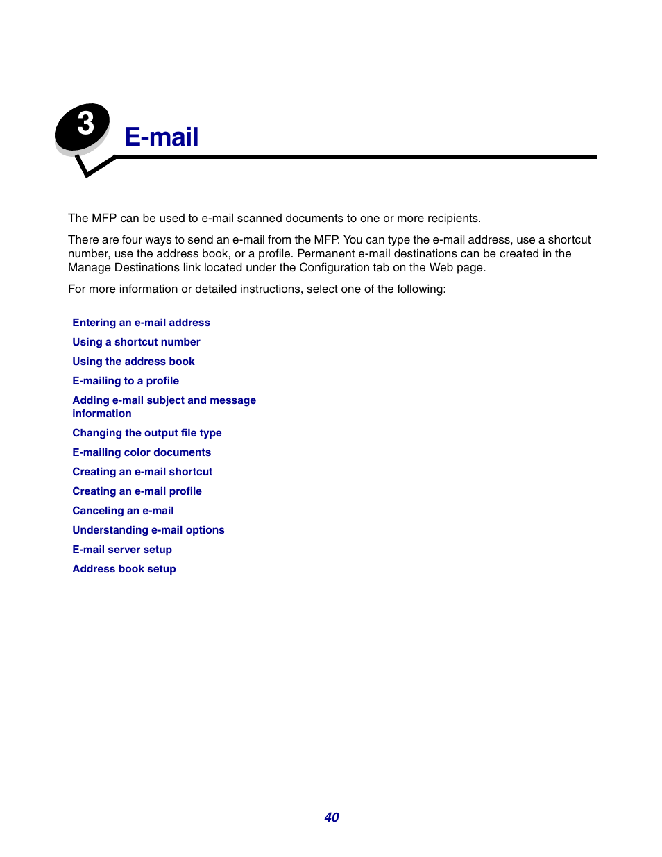 E-mail, Chapter 3: e-mail | GPX X642 User Manual | Page 40 / 191