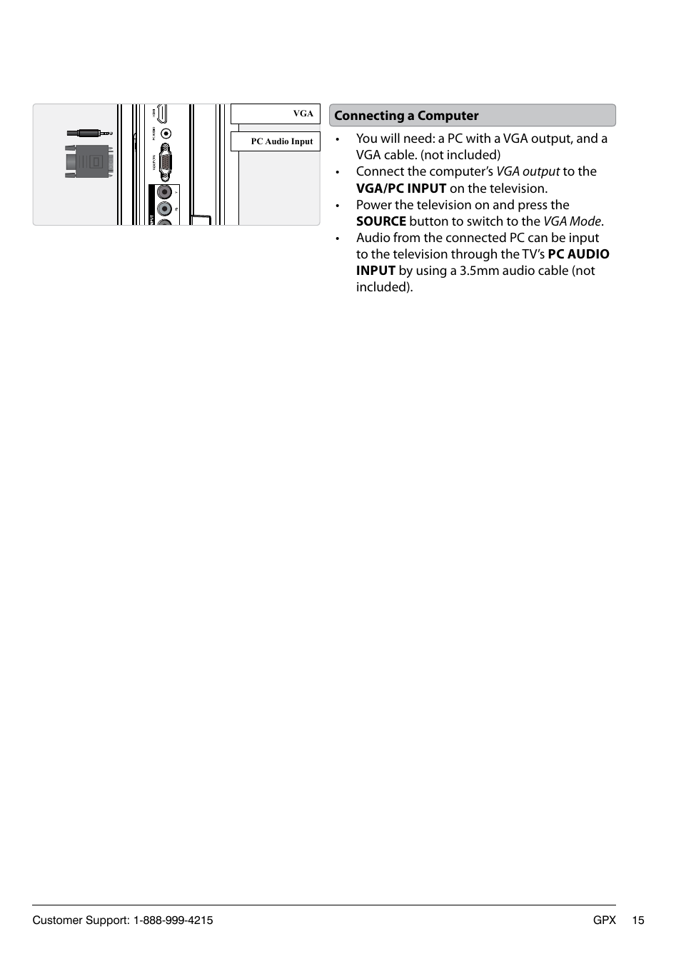 GPX TD2220 User Manual | Page 15 / 16