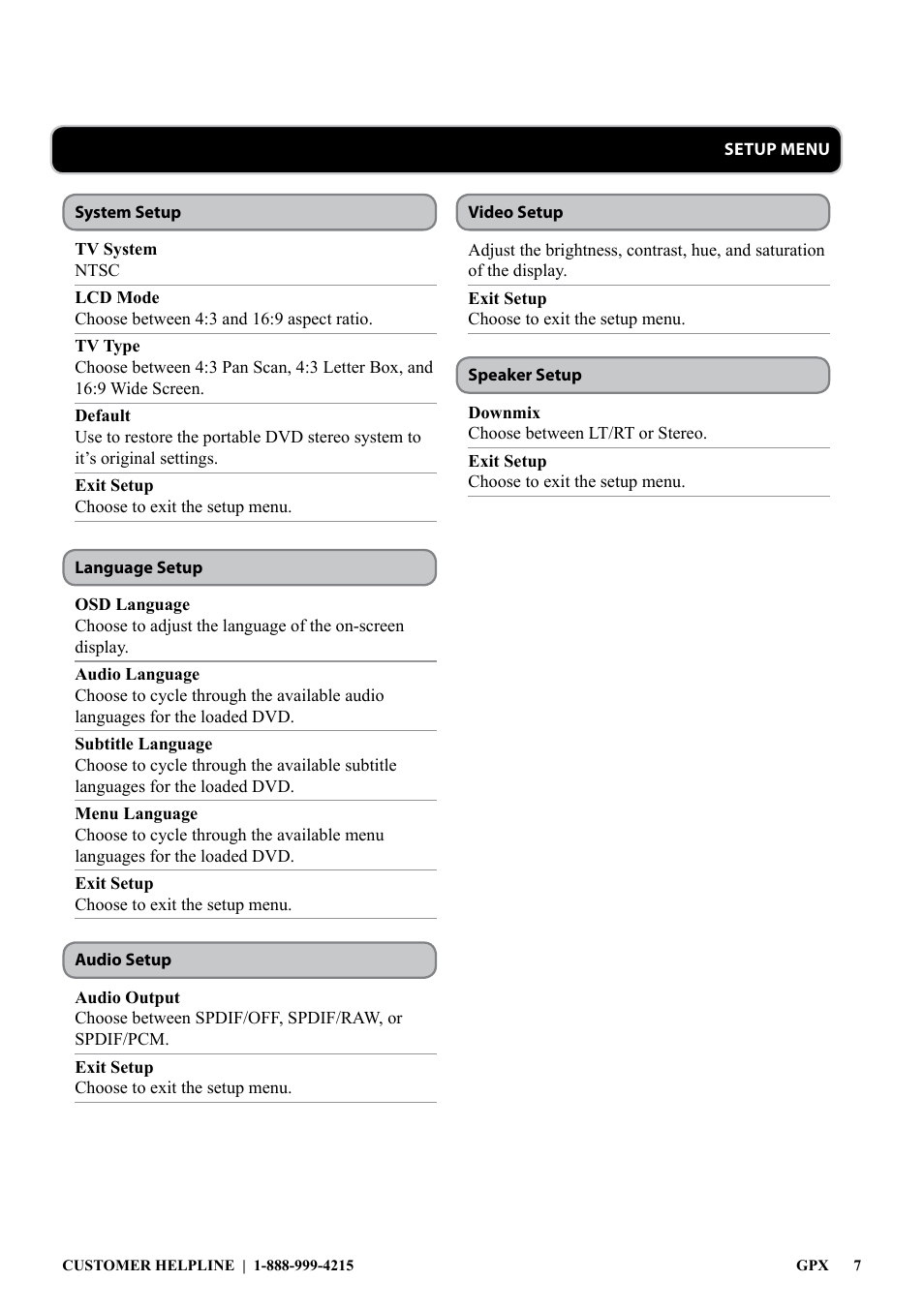 GPX BD717 User Manual | Page 7 / 8