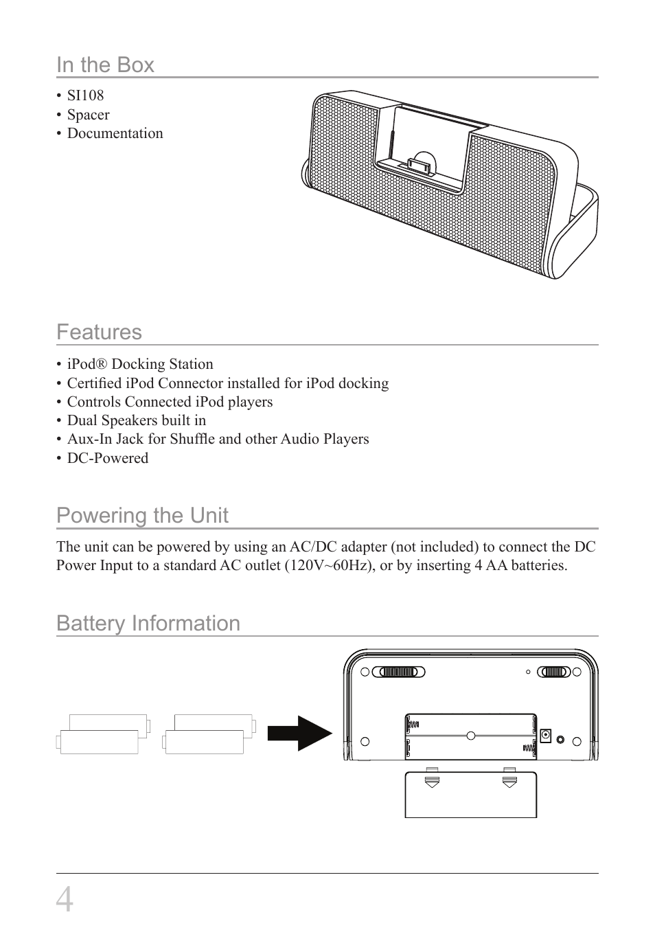 GPX SI108 User Manual | Page 4 / 8