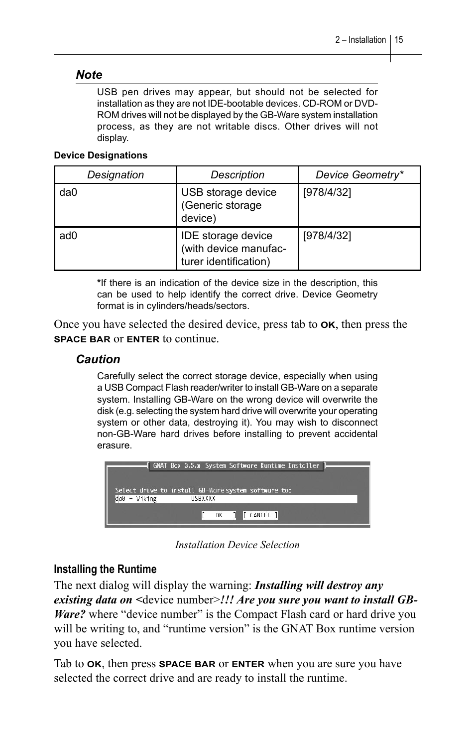 Installing the runtime | Global Technology Associates SOFTWARE FIREWALL GBWA200501-01 User Manual | Page 19 / 60