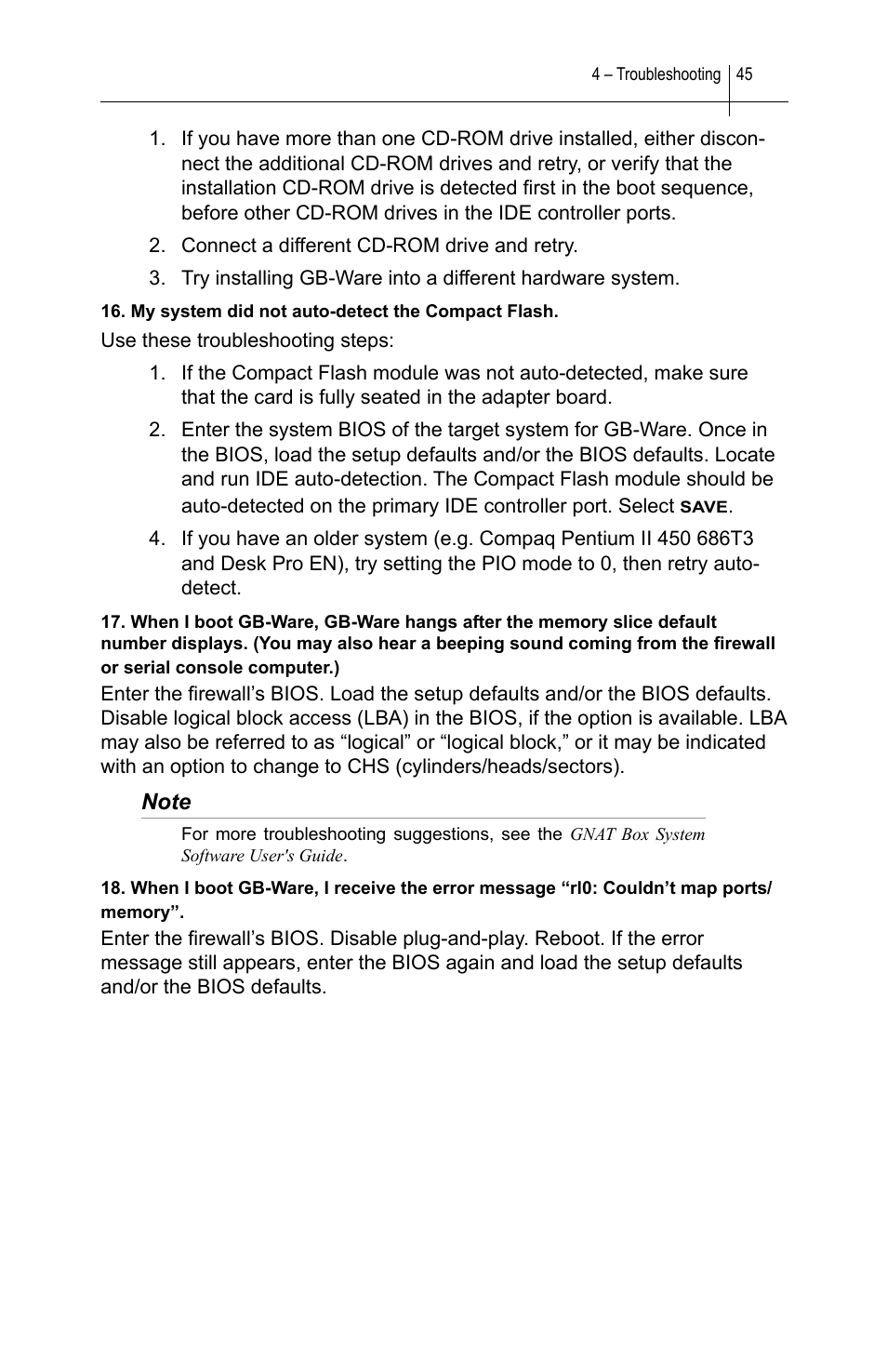 Global Technology Associates SOFTWARE FIREWALL GBWA200501-01 User Manual | Page 49 / 60