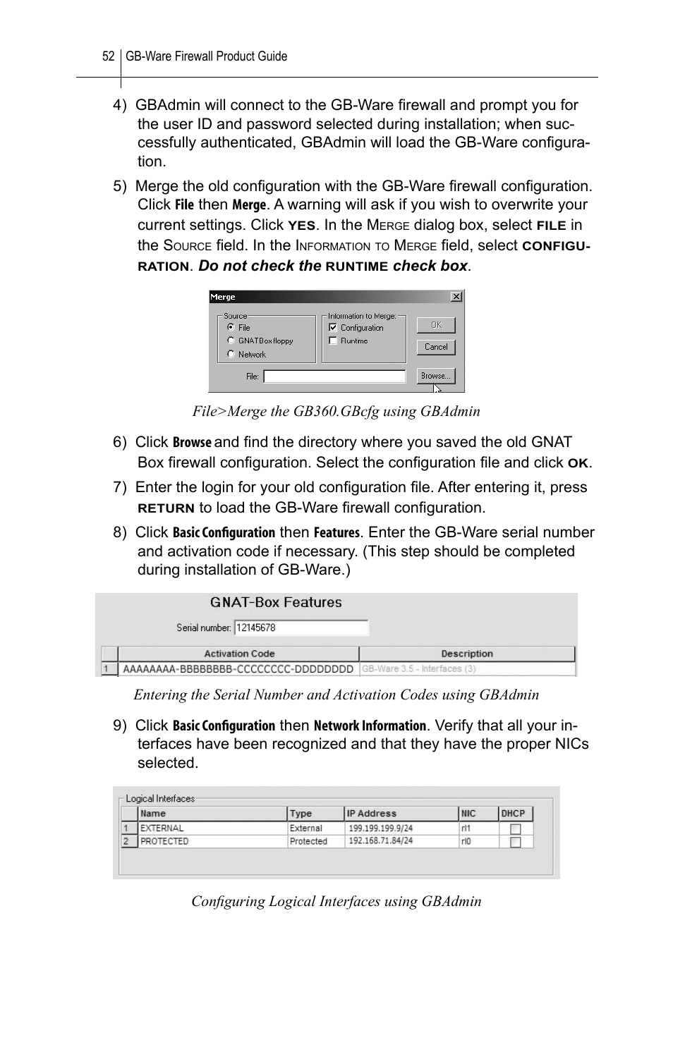 Global Technology Associates SOFTWARE FIREWALL GBWA200501-01 User Manual | Page 56 / 60