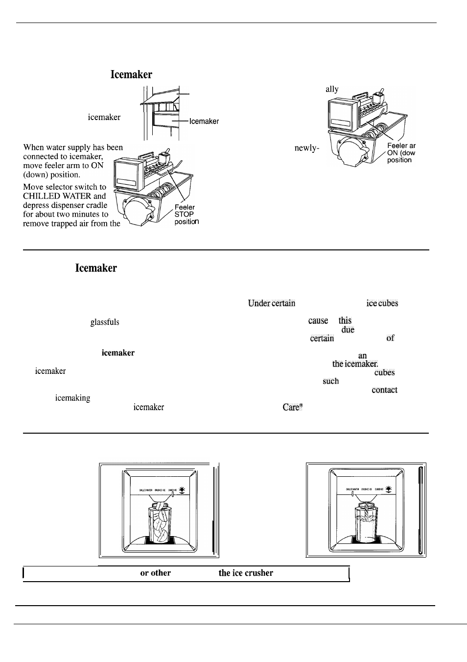 Before using your and dispenser, Once your and dispenser are in operation, Caution | GE Monogram ZS48N User Manual | Page 7 / 24