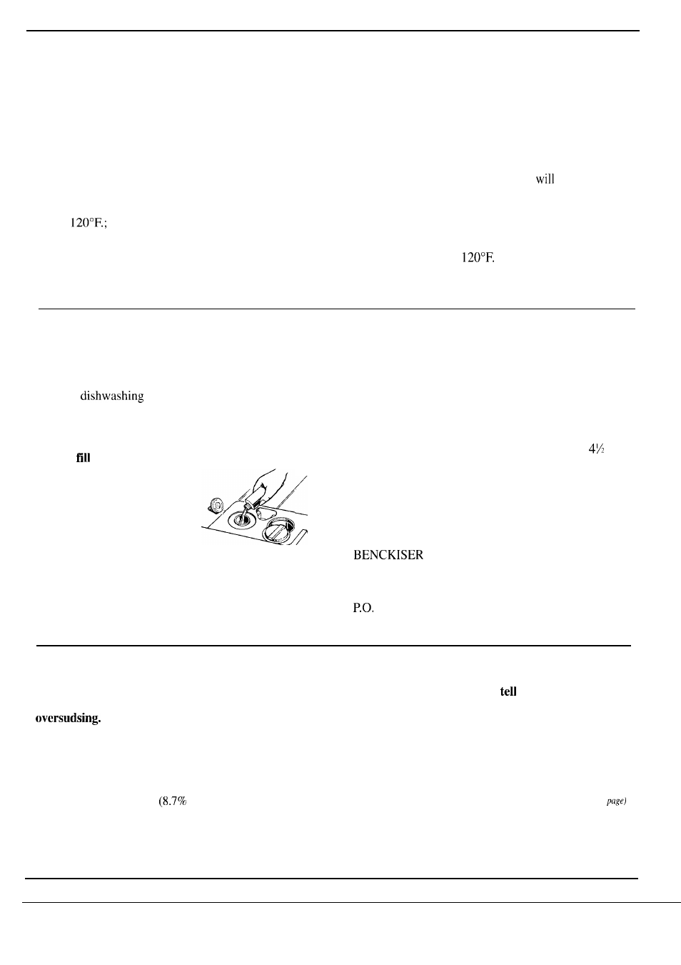 Rinse agent , 22, Water temperature, How to test water temperature | How to use a rinse agent, How to choose and use the right detergent | GE Monogram ZBD3000 User Manual | Page 13 / 28