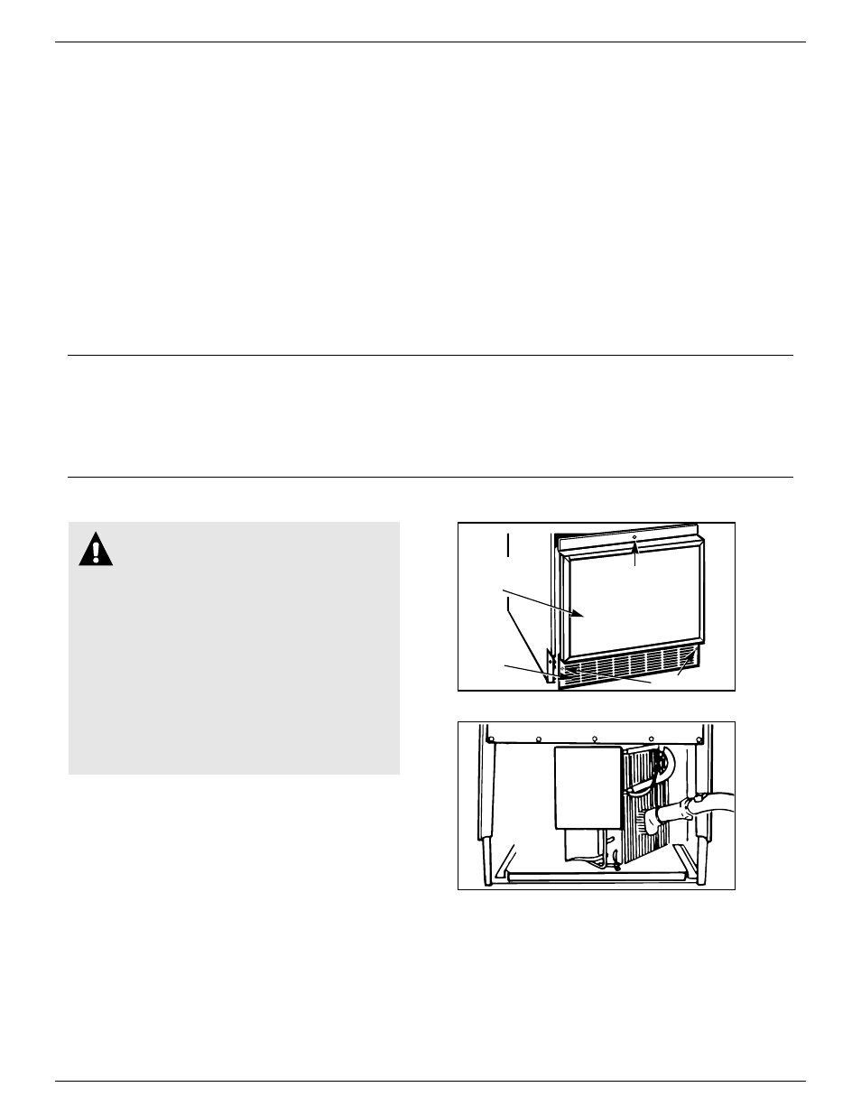 Cuidado y limpieza, Condensador, Superficies exteriores | Cuidado y limpieza –10, Limpieza de las superficies exteriores, Limpieza del condensador | GE Monogram ZDIW50 User Manual | Page 29 / 44