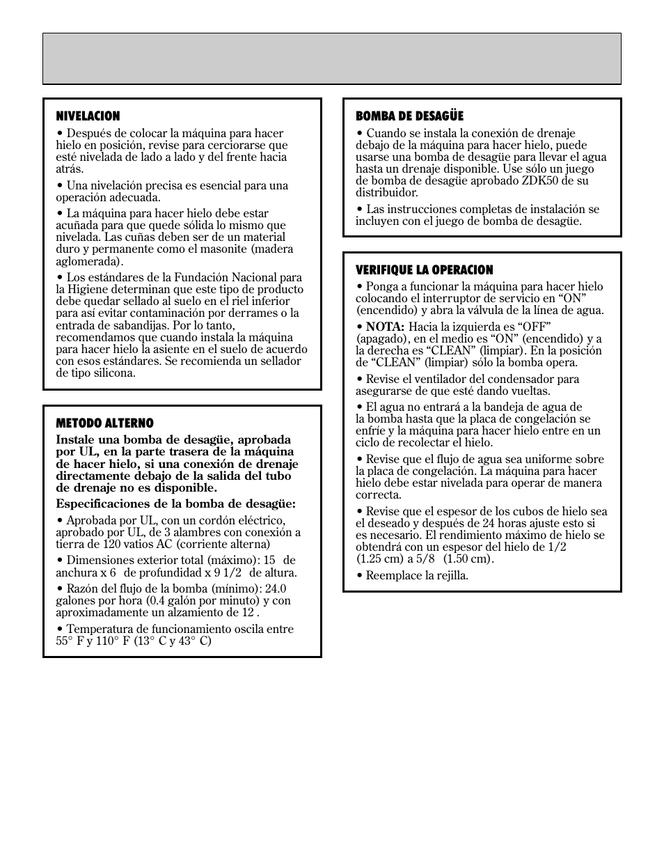 18 instrucciones para la instalacion | GE Monogram ZDIW50 User Manual | Page 40 / 44