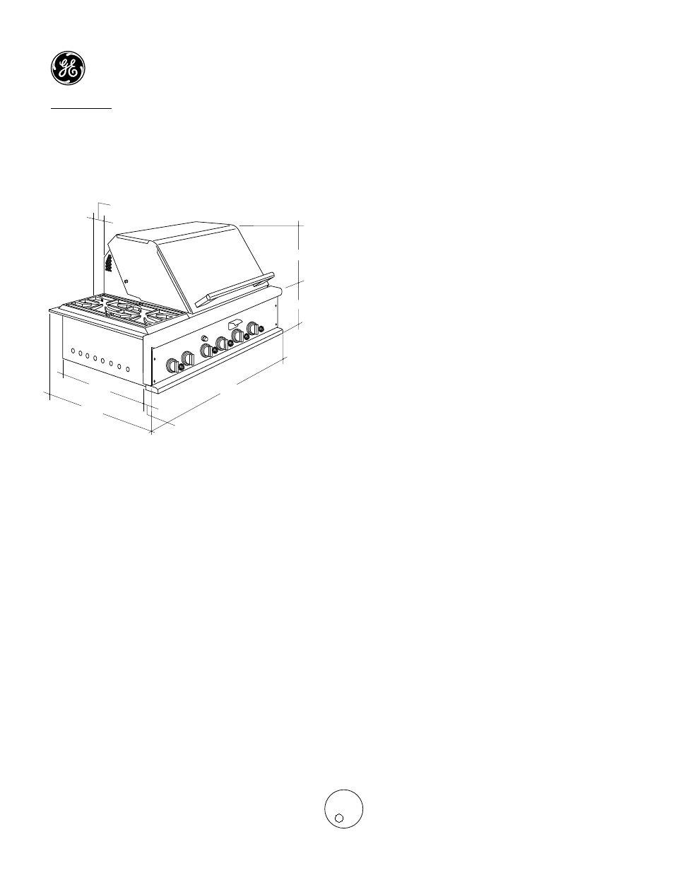 GE Monogram OUTDOOR COOKING CENTER ZGG36N31YSS36 User Manual | 3 pages