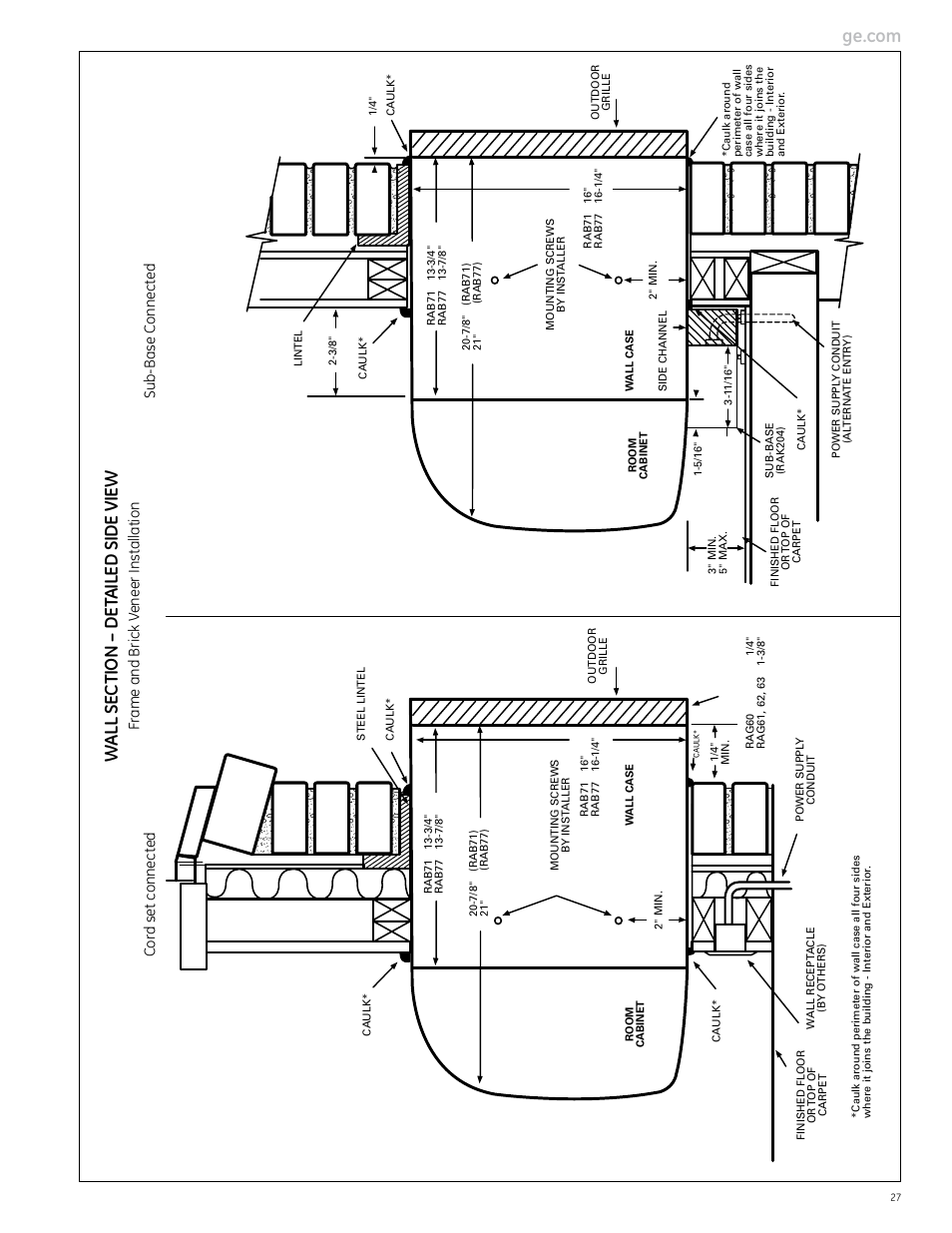 Su b- ba se c on ne ct ed | GE Monogram 5800 Series User Manual | Page 27 / 60