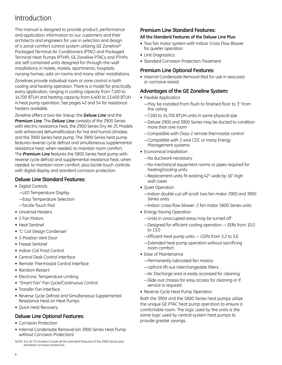 Introduction | GE Monogram 5800 Series User Manual | Page 6 / 60