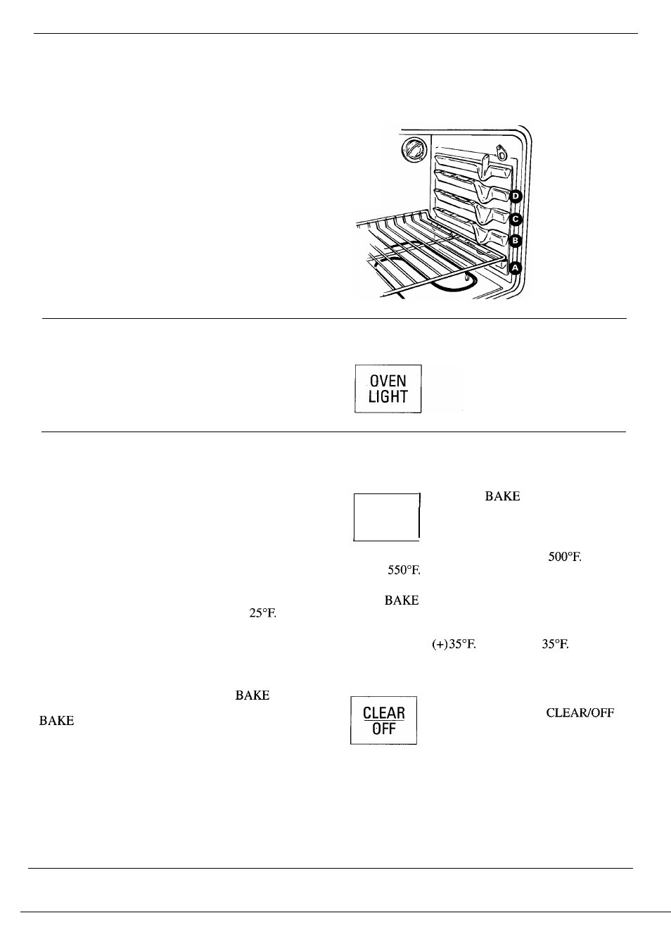 Light, bulb replacement , 34, Thermostat adjustment | GE Monogram ZEK73WP User Manual | Page 11 / 40