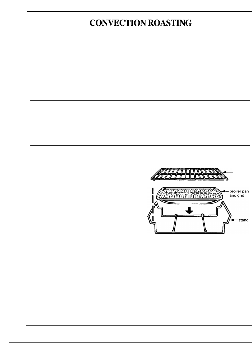 Convection roasting –18 special roasting rack, Adapting recipes for convection roasting, Convection roasting rack | GE Monogram ZEK73WP User Manual | Page 16 / 40