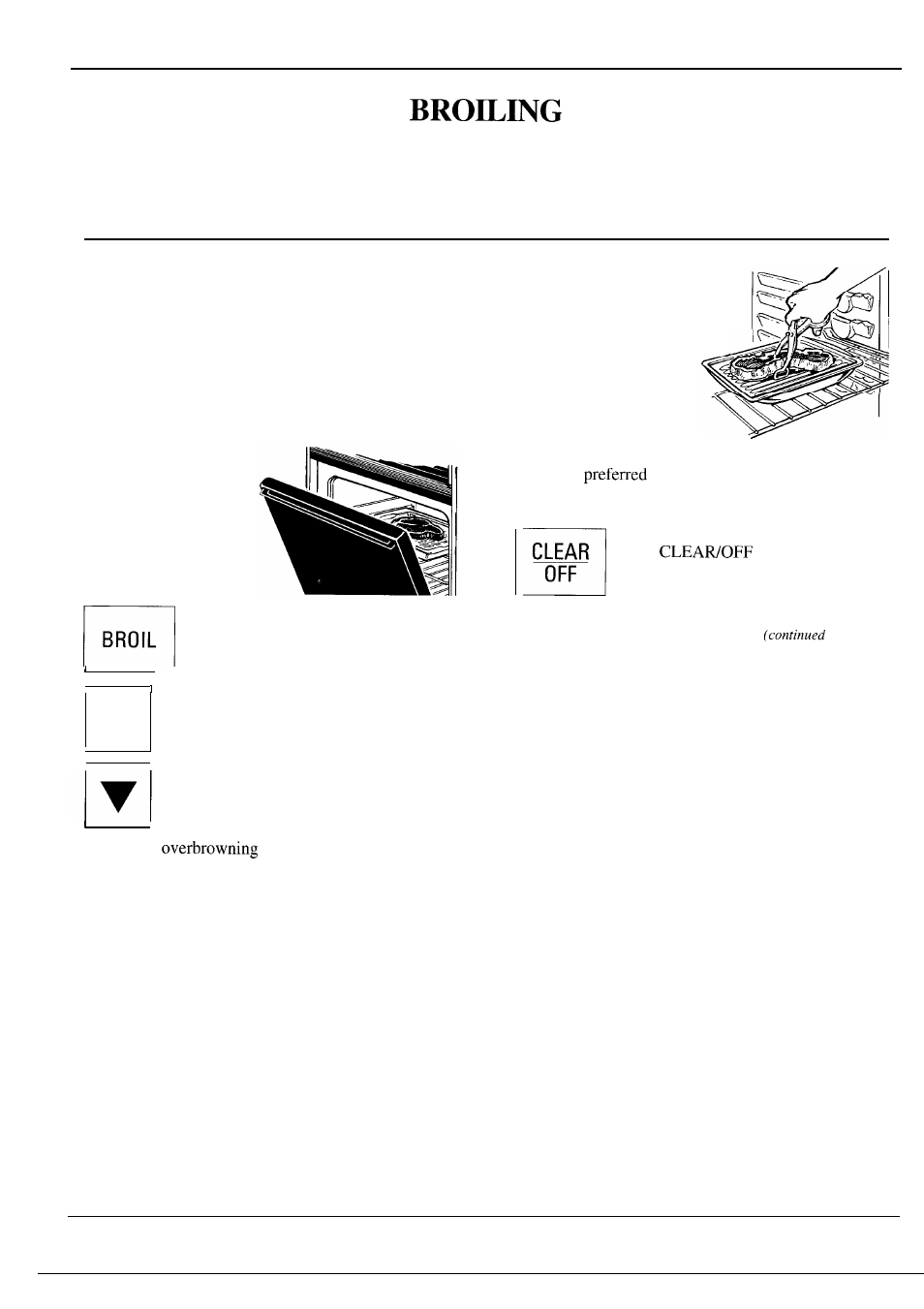 Broiling –29, Broil, Clear | GE Monogram ZEK73WP User Manual | Page 27 / 40