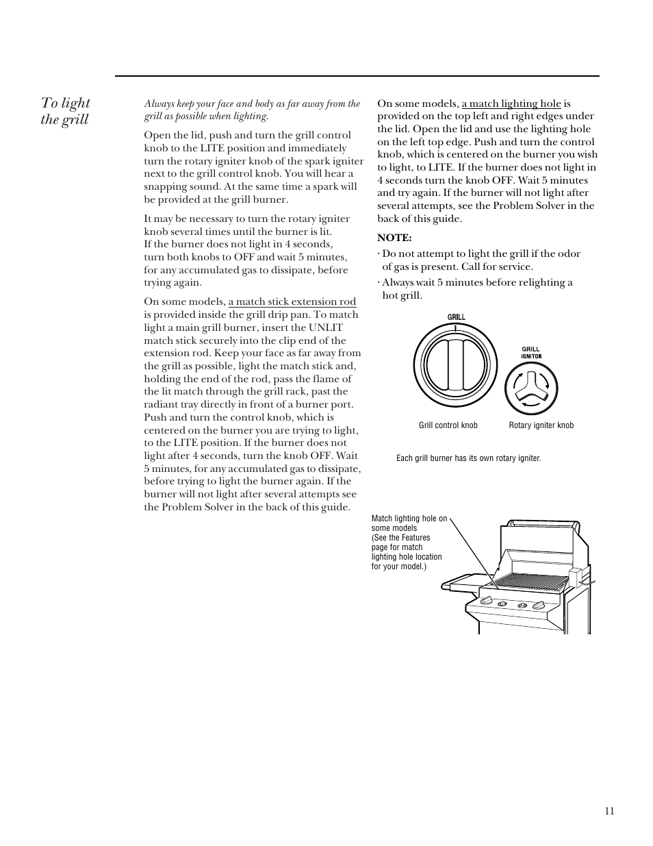 GE Monogram Outdoor Cooking Center 36 User Manual | Page 11 / 32