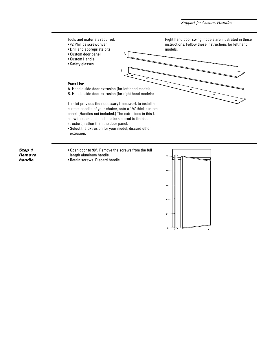 Zkhr1 trim kit (for 1/4" panels) | GE Monogram ZIF36N RH User Manual | Page 20 / 40