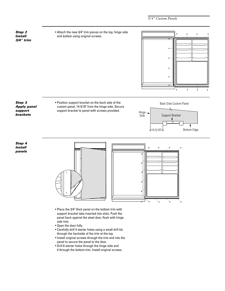 Zktr36lh/zktr36rh trim kit | GE Monogram ZIF36N RH User Manual | Page 23 / 40