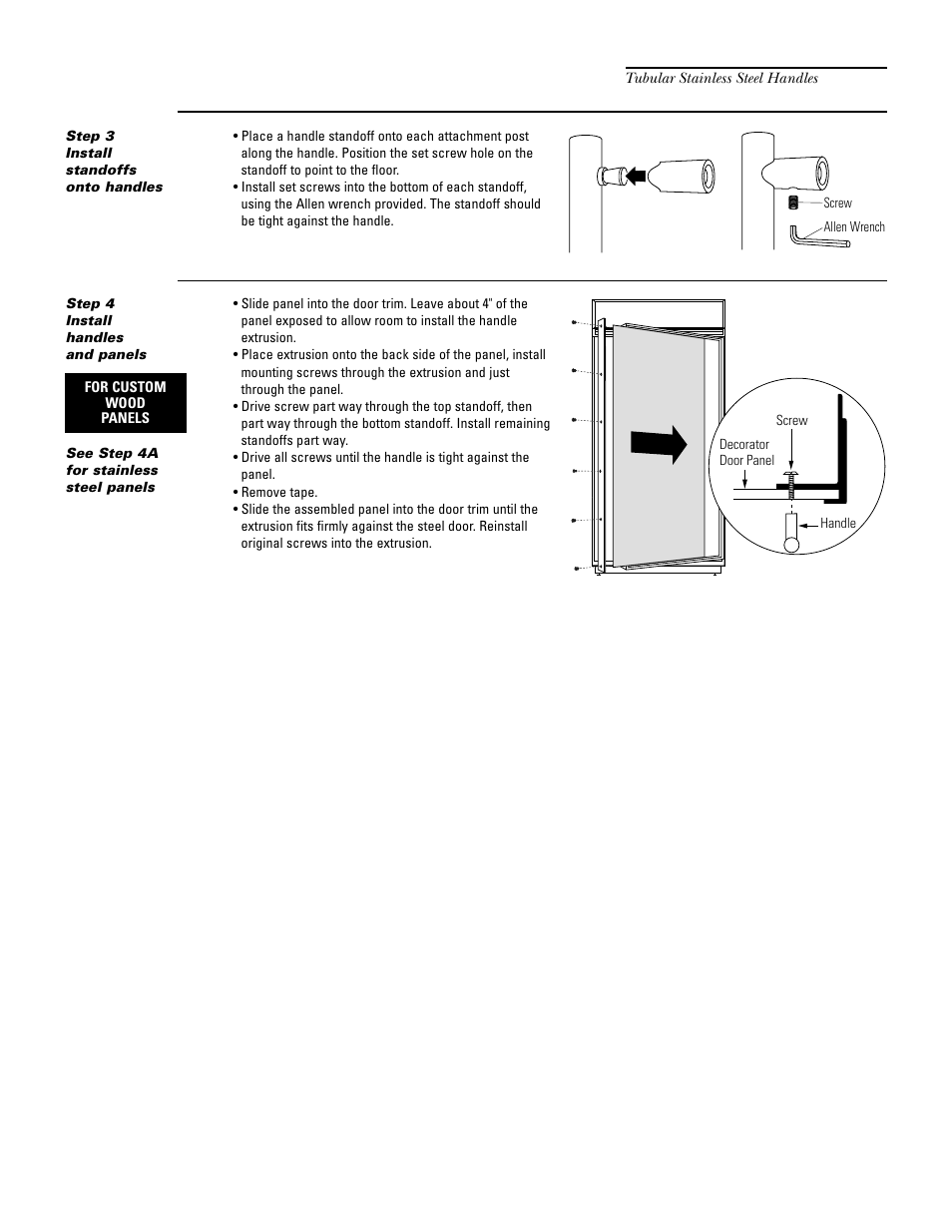 Zkhrss1 trim kit (for 1/4" panels) | GE Monogram ZIF36N RH User Manual | Page 31 / 40