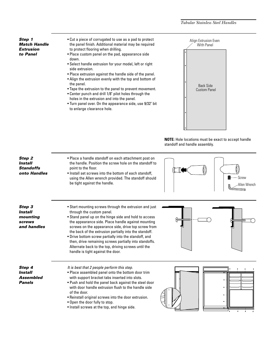 Zkhtrss1 (for 3/4" panels) | GE Monogram ZIF36N RH User Manual | Page 34 / 40