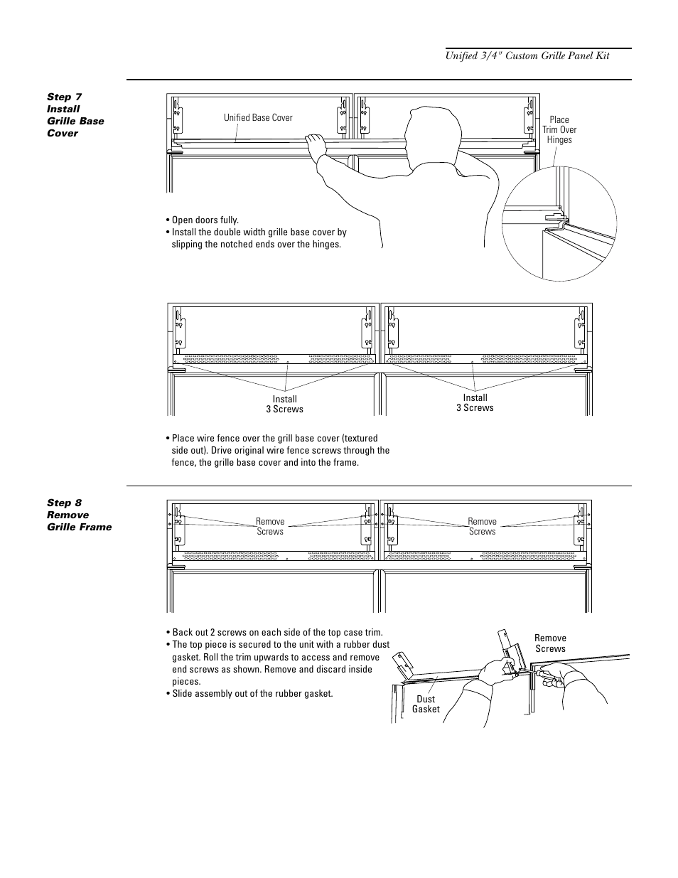 Zug75 trim kit | GE Monogram ZIF36N RH User Manual | Page 38 / 40