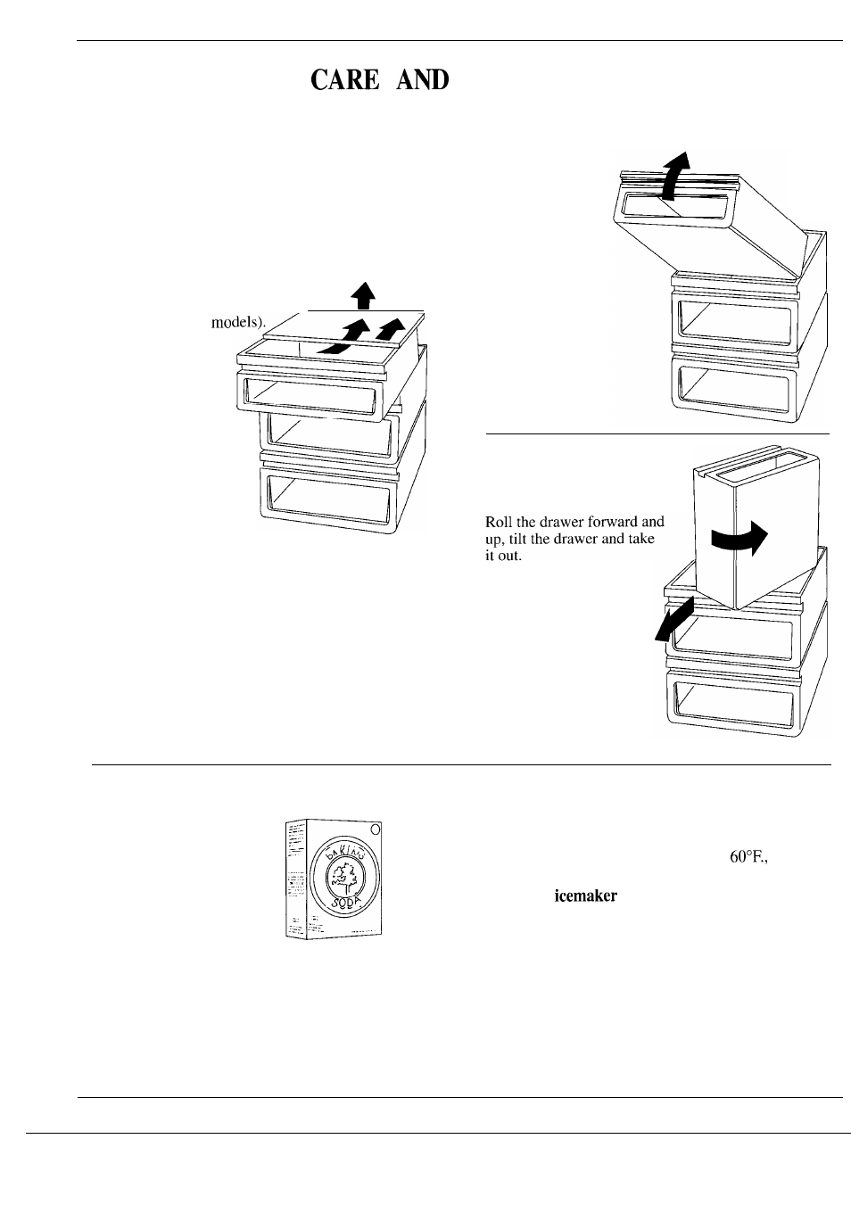 Drawer/cover removal, Vacation tips, Cleaning | GE Monogram ZIS36N User Manual | Page 16 / 24