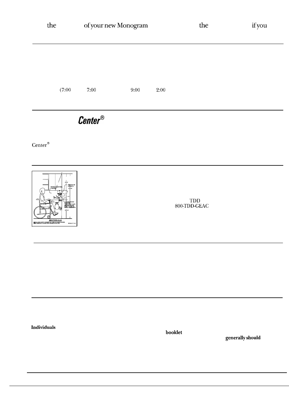 Consumer services, In-home repair service, Ge answer | For customers with special needs, Service contracts, Parts and accessories | GE Monogram ZIS36N User Manual | Page 22 / 24