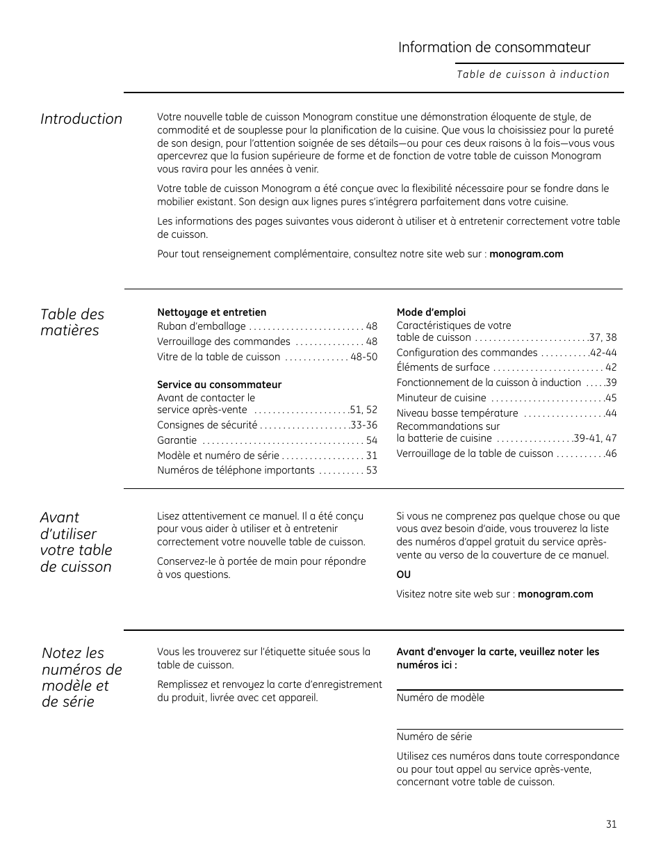 GE Monogram ZHU30 User Manual | Page 31 / 80