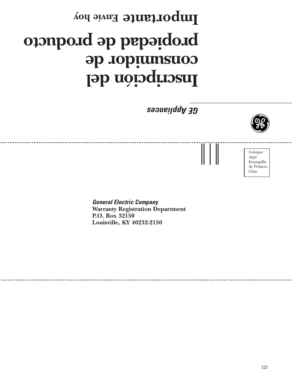 Importante | GE Monogram ZET2S User Manual | Page 125 / 128