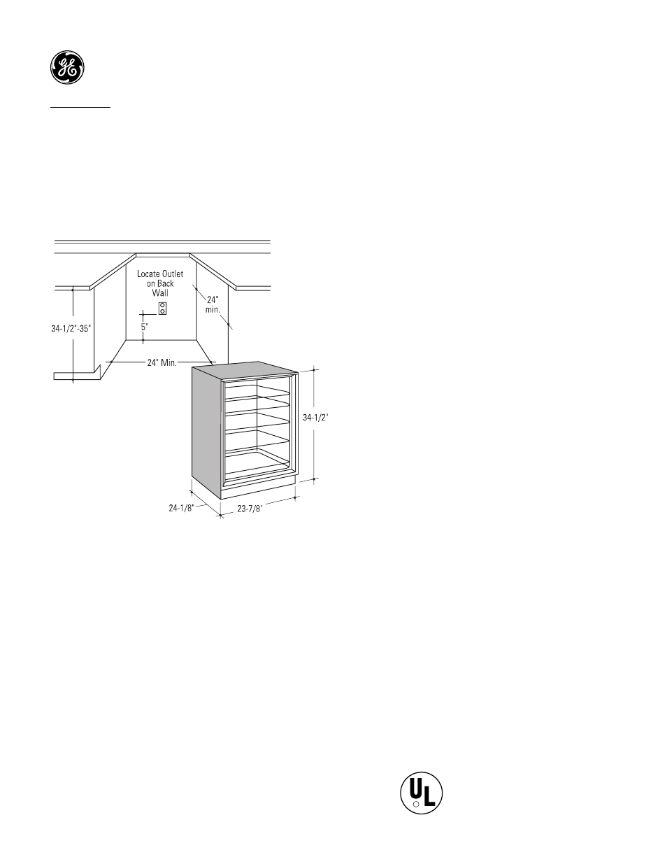 GE Monogram ZDW24AWW User Manual | 2 pages