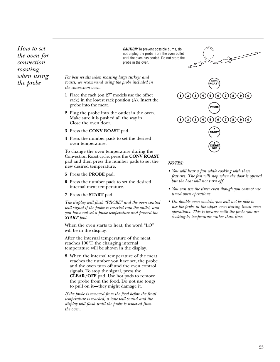 GE Monogram ZEK938 User Manual | Page 23 / 136