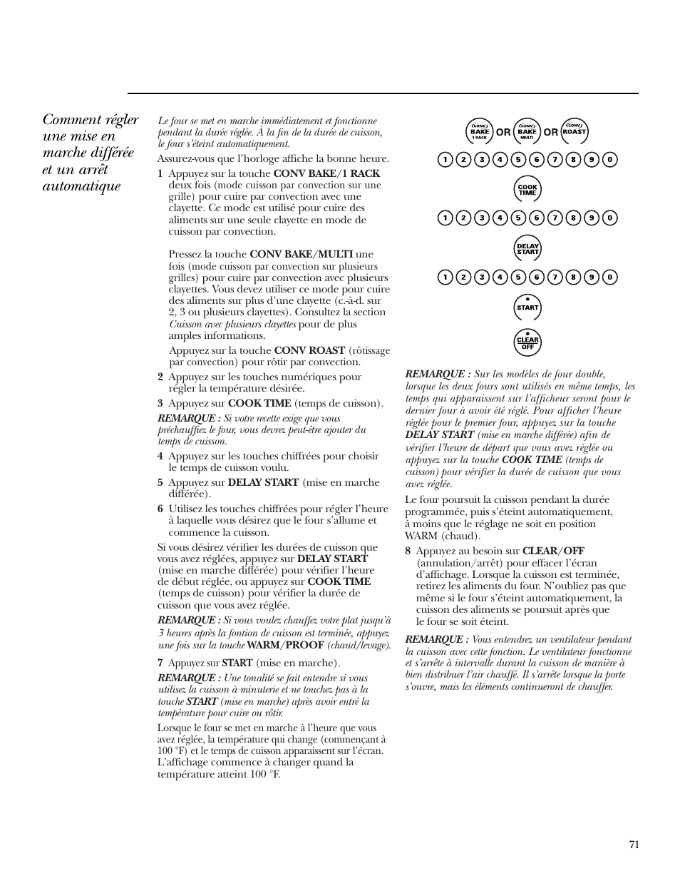 GE Monogram ZEK938 User Manual | Page 71 / 136