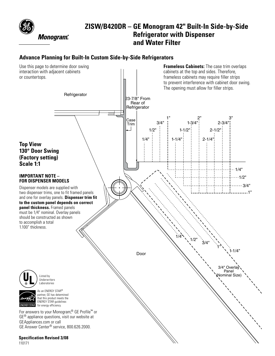 696dia5 | GE Monogram B420DR User Manual | Page 5 / 7