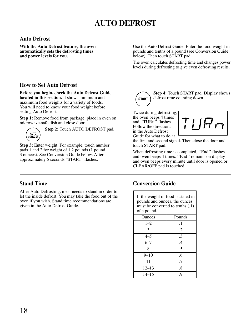 Auto defrost, Auto defrost , 19 | GE Monogram ZMC1095 User Manual | Page 18 / 36