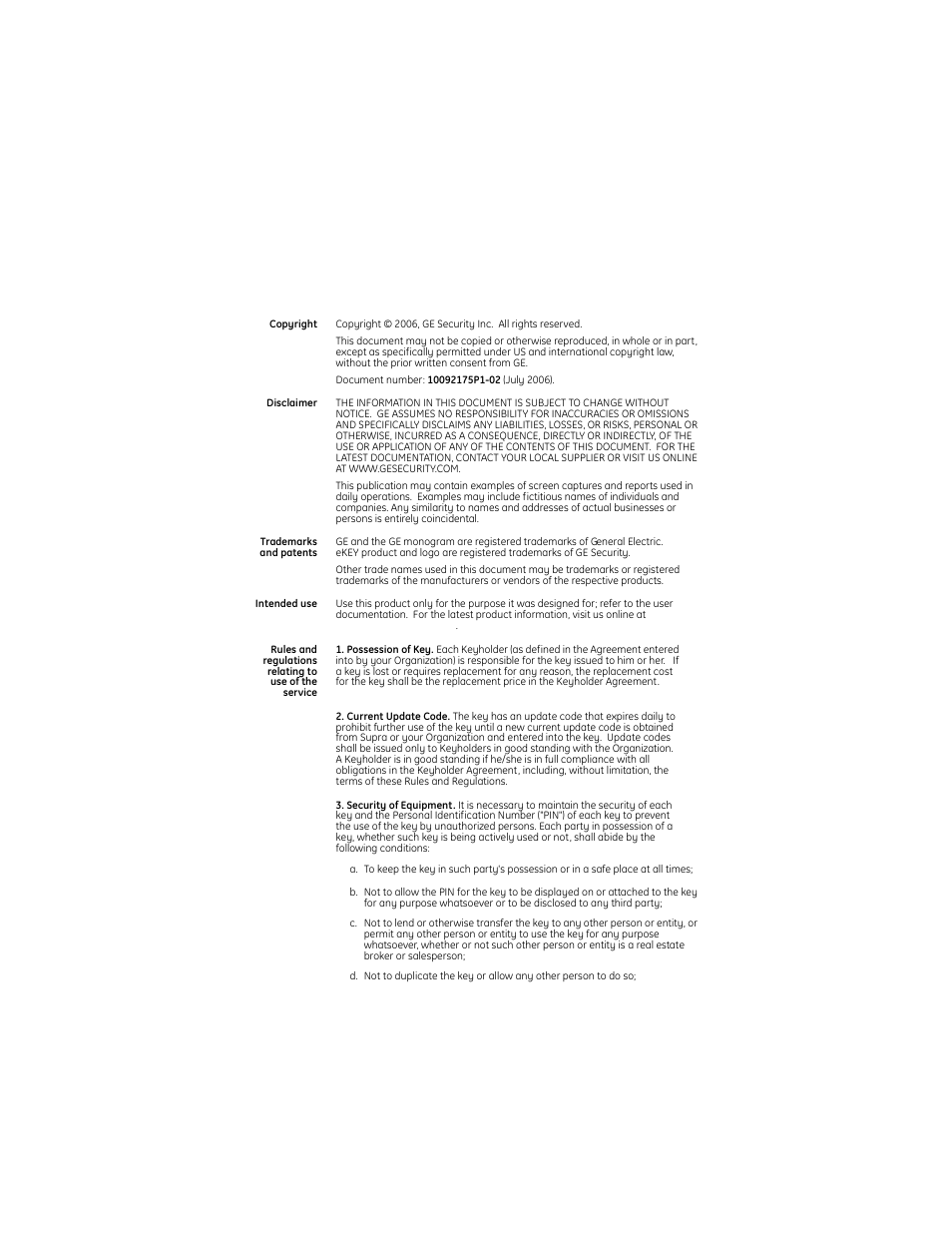 GE Monogram eKEY User Manual | Page 2 / 82