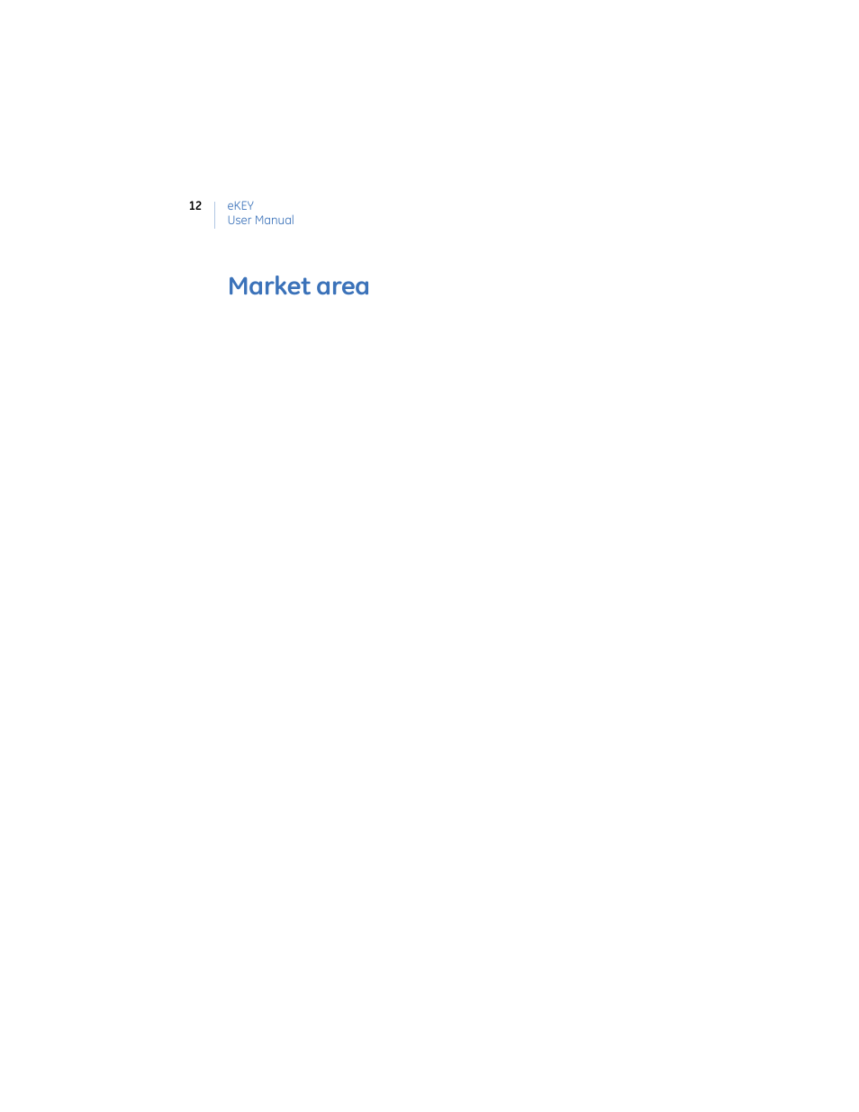 Market area | GE Monogram eKEY User Manual | Page 20 / 82