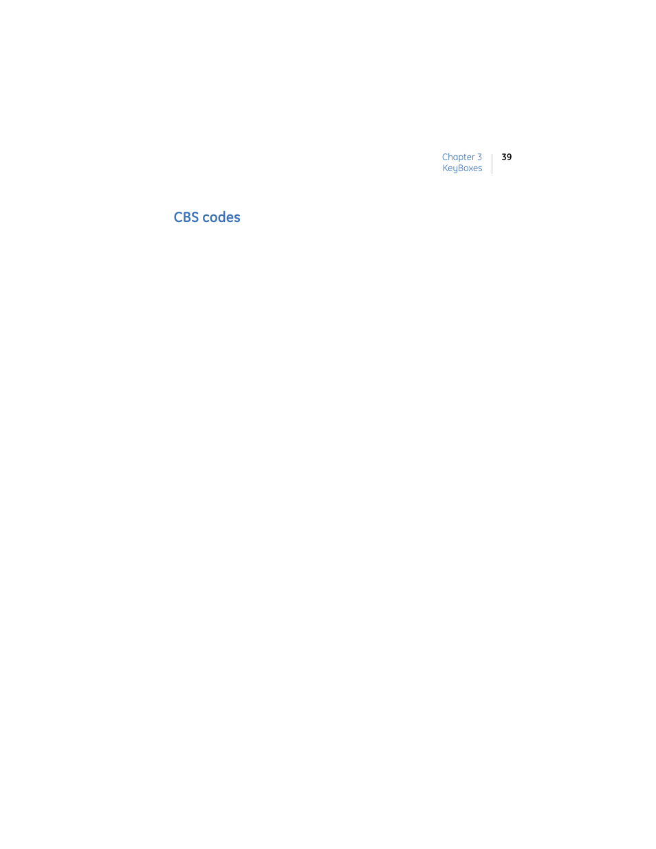 Cbs codes | GE Monogram eKEY User Manual | Page 47 / 82