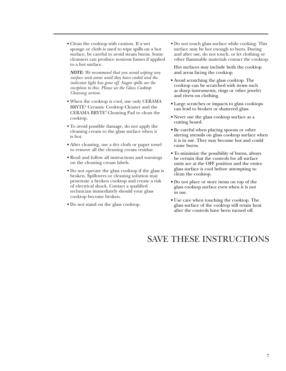 Save these instructions | GE Monogram ZGU36K User Manual | Page 7 / 24