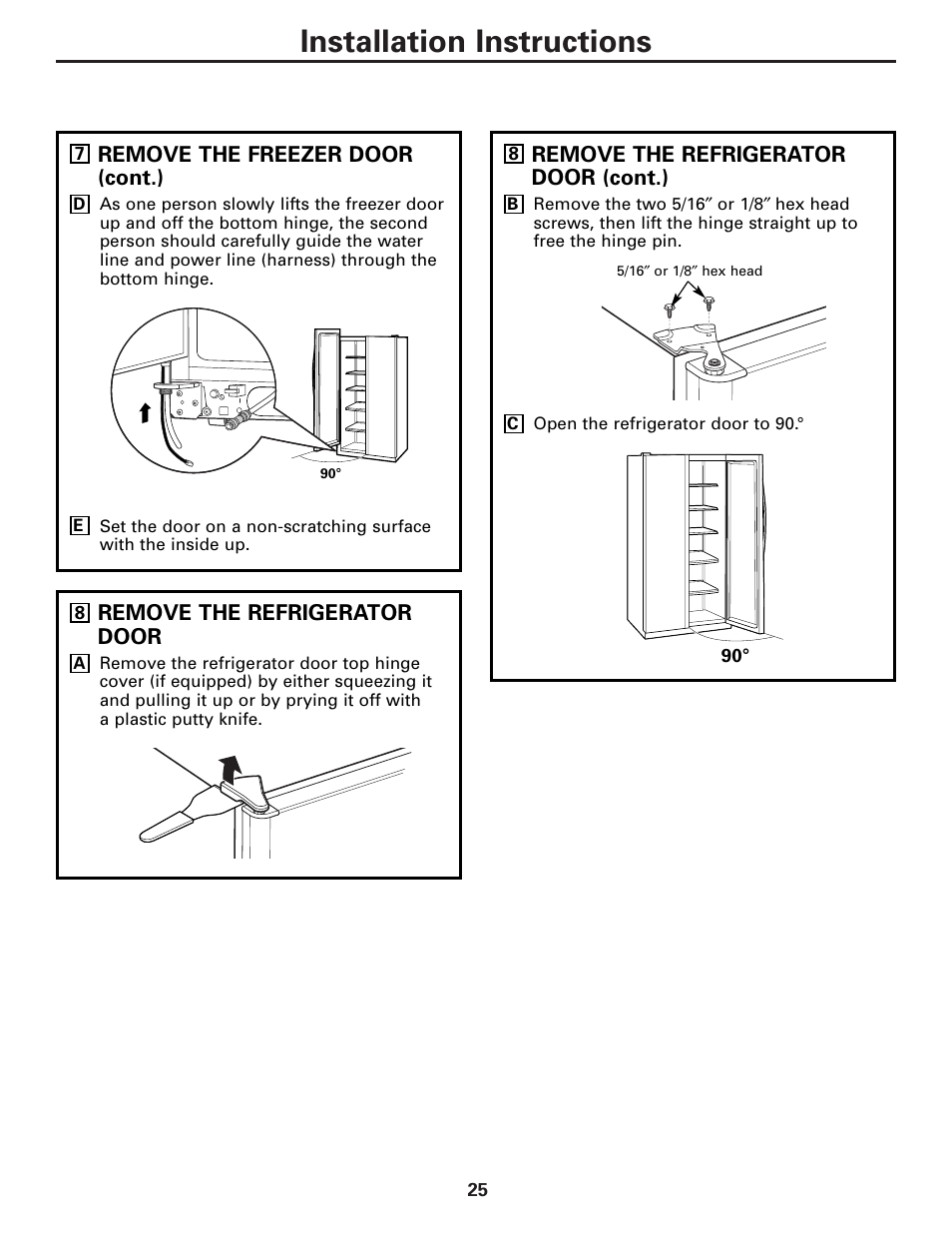 Installation instructions | GE Monogram 22 User Manual | Page 25 / 132