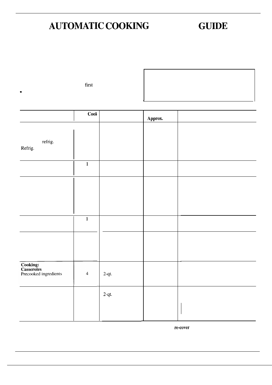 Automatic cooking control guide, Control, Hot” appears, you must | GE Monogram JET343G User Manual | Page 13 / 36
