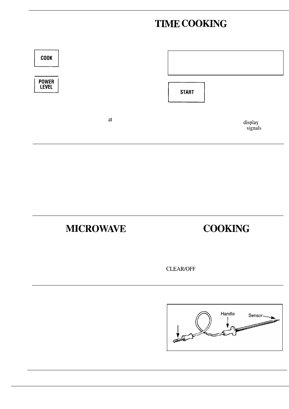 Cooking by temperature 20,21, Microwave, Temperature | We-stage, Microwave time cooking, Questions and answers, The temperature probe | GE Monogram JET343G User Manual | Page 20 / 36