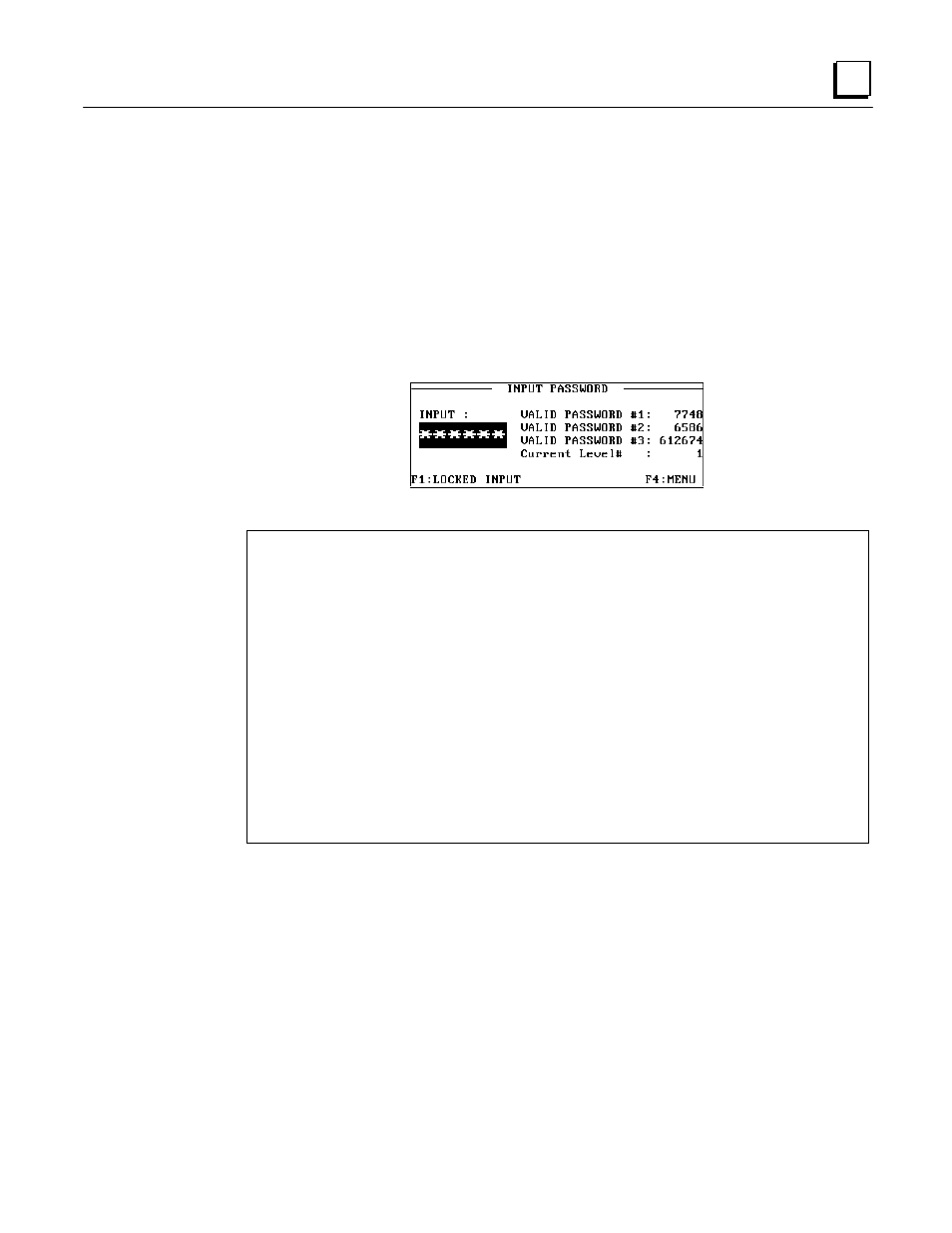 Entering a password, Input password picture | GE Monogram GE Fanuc Automation GFK-1115 User Manual | Page 107 / 175