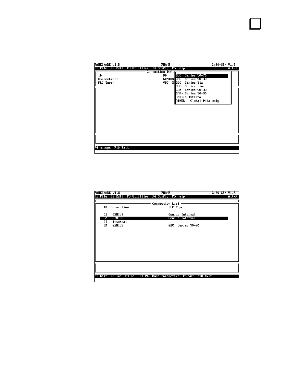 Deleting connections, Editing plc node parameters of a connection | GE Monogram GE Fanuc Automation GFK-1115 User Manual | Page 85 / 175