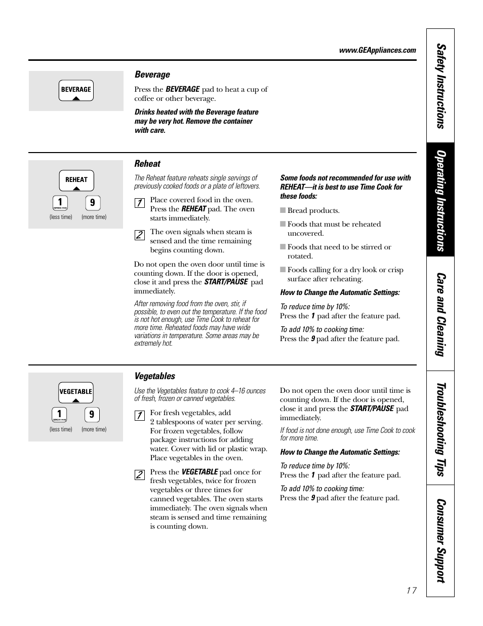 GE Monogram JT965 User Manual | Page 17 / 52