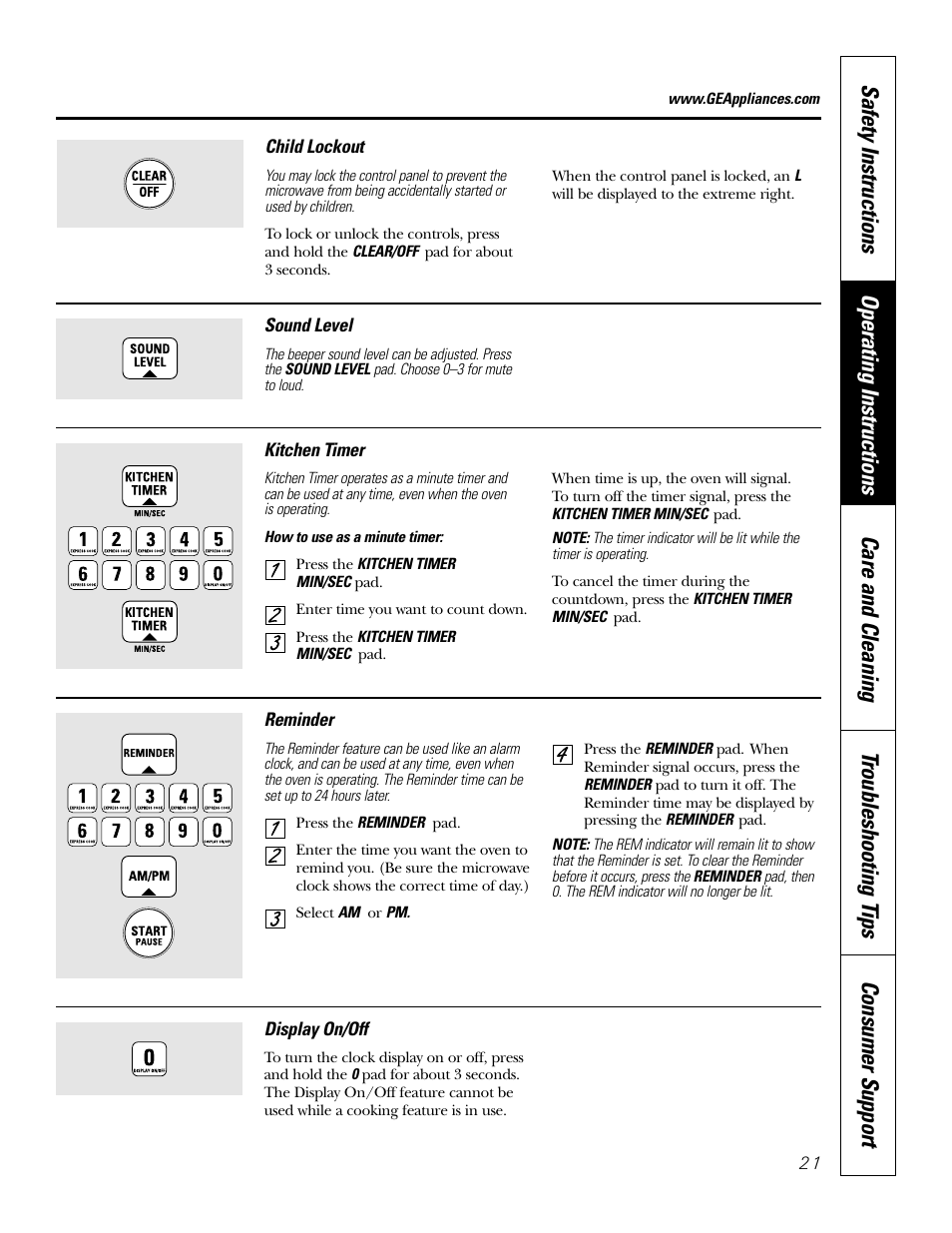 GE Monogram JT965 User Manual | Page 21 / 52