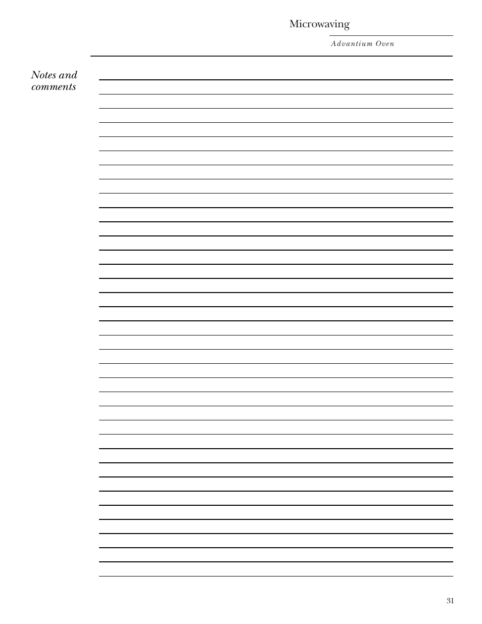 GE Monogram Advantium Built-In Ovens User Manual | Page 31 / 44