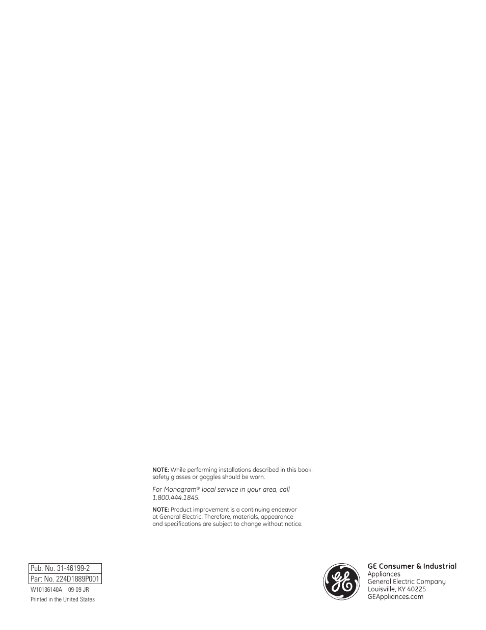 GE Monogram ZDIC150 User Manual | Page 12 / 12
