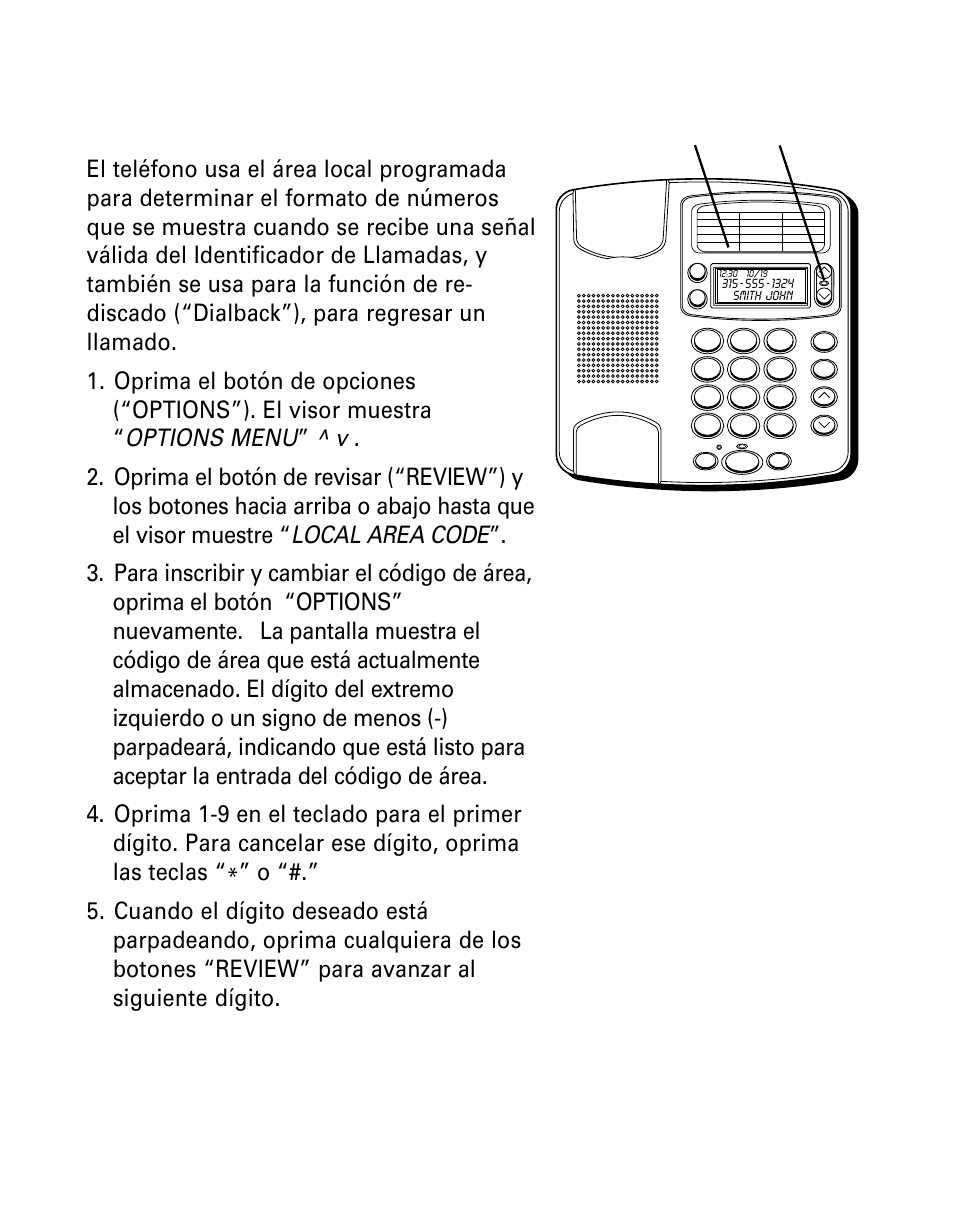 Para programar su clave de area local, Rogramar, Lave | Ocal | GE Monogram 29391 User Manual | Page 47 / 72