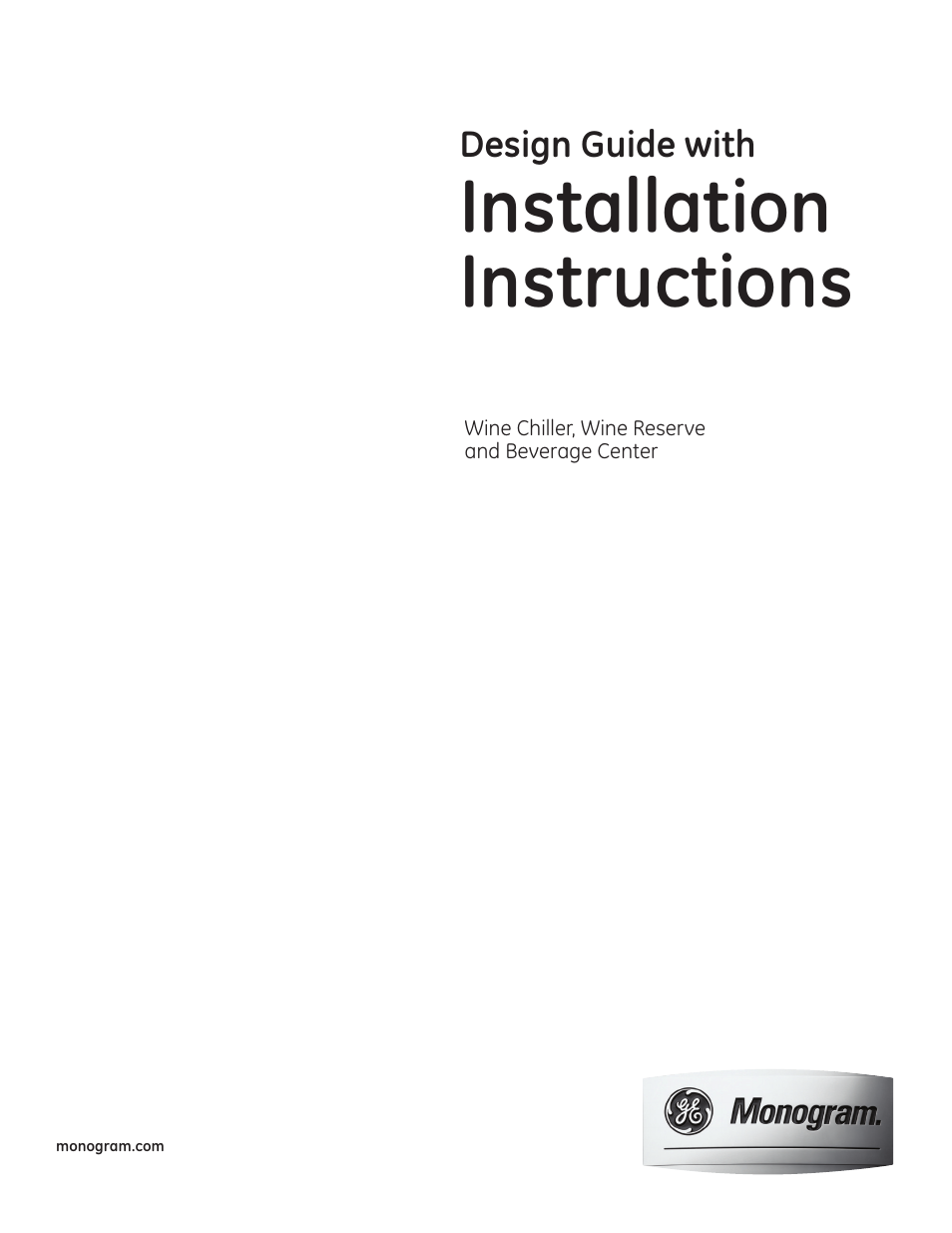GE Monogram ZDWI240WII User Manual | 8 pages