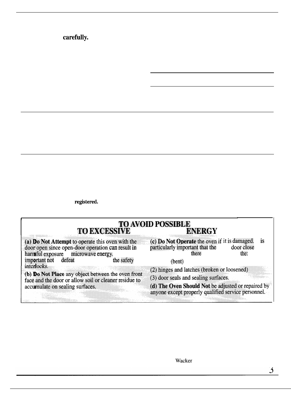 Appliance registration, Precautions exposure microwave | GE Monogram ZW2000 User Manual | Page 3 / 36