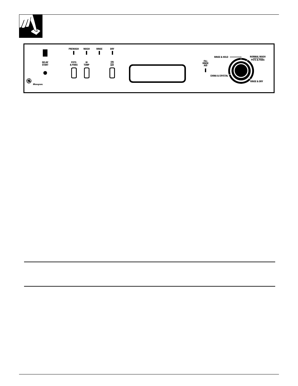 Operating instructions, tips, Cycle features, Drying options | Features, Operating guide, Operating guide , 5, How to operate the dishwasher, Drying to interrupt a cycle, Cycle phase lights fill rinse aid light | GE Monogram ZBD4800 User Manual | Page 4 / 16